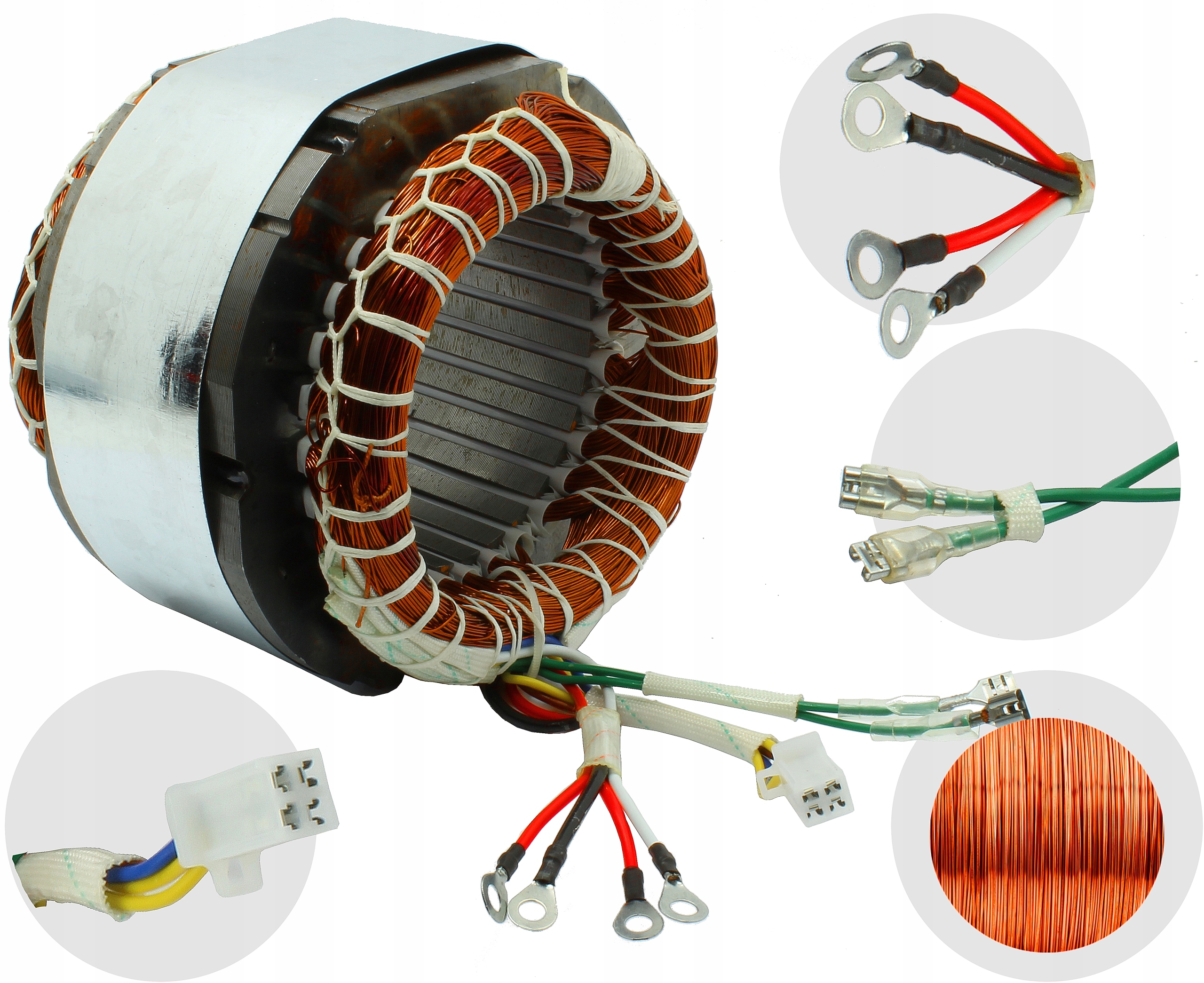 Stojan prądnica długość pakietu 70 mm, 230V 400V, trójfazowy