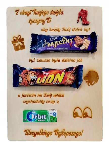 

Tabliczka grawerowana batony dla Niej