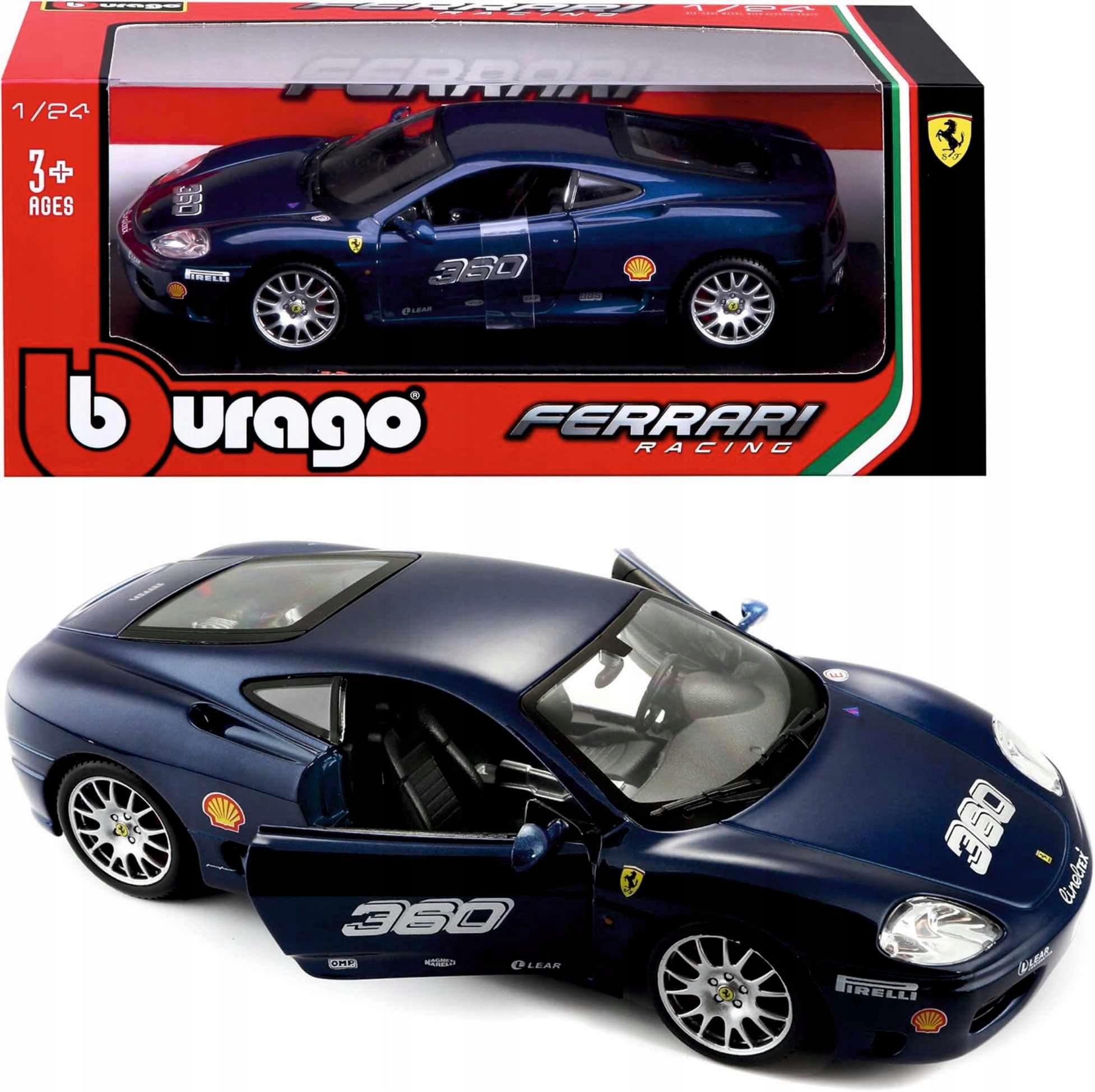 Auto Burago 360 Challenge Skala 1:24 Wierna Miniatura Model Wyścigowy 3+