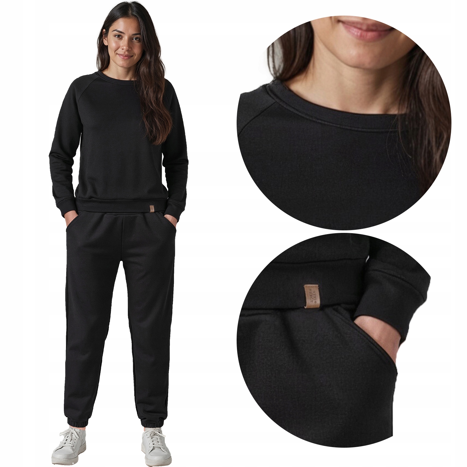 Dámská souprava Vivisence 9204kmpl z černé bavlna mikina kalhoty, velikost 2XL