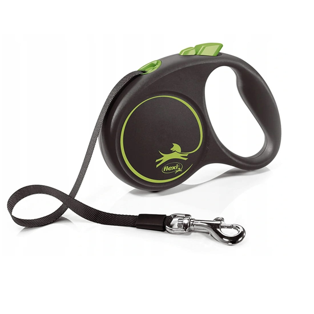 

Flexi smycz Black Design taśma S 5m green Shih Tzu