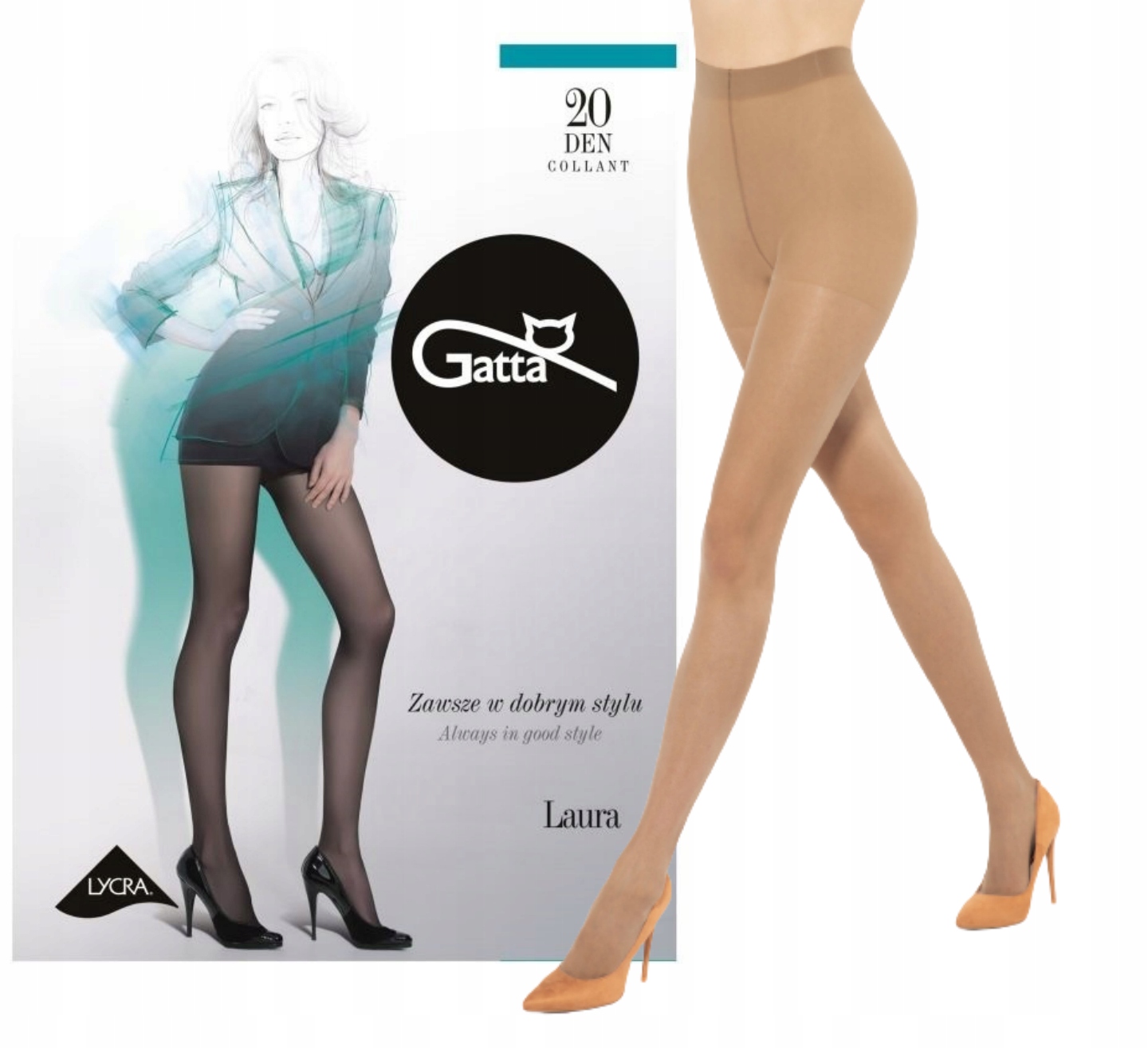 

Rajstopy damskie Gatta Laura 15/20 Den 5-XL sierra