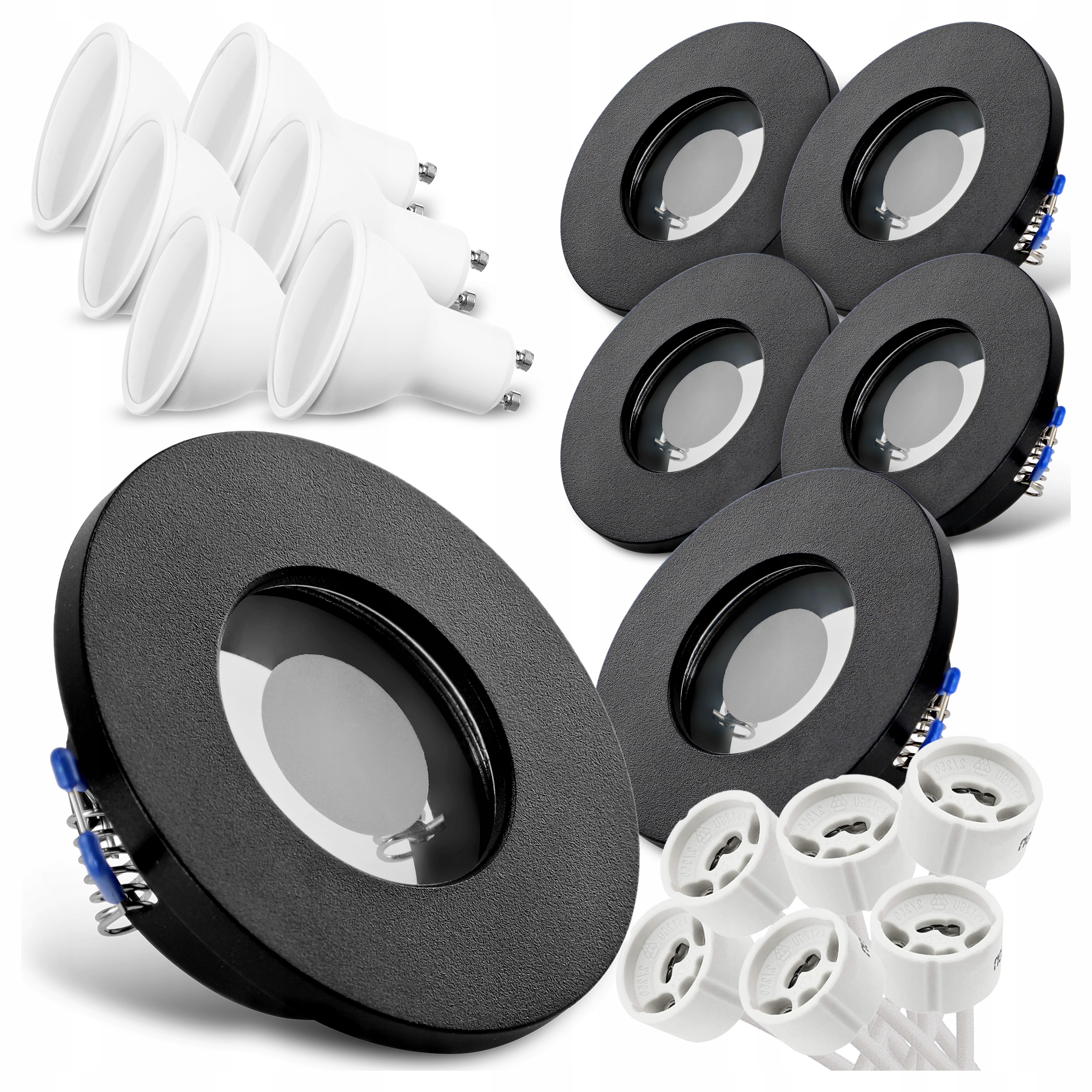 Oprawa Halogenowa GU10 Hermetyczna IP44 Podbitka+ Żarówka Led GU10 5W