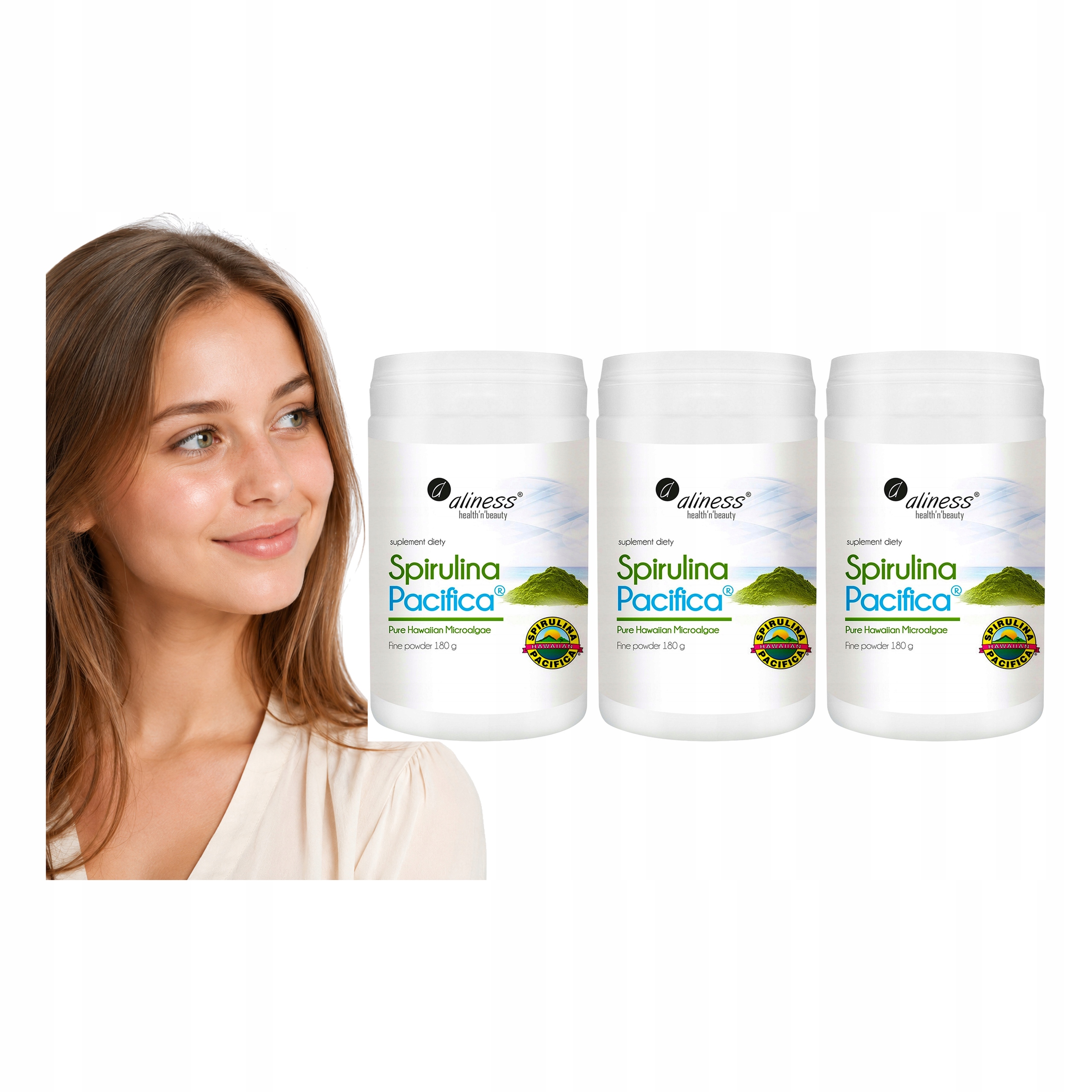 Spirulina Prosz. Aliness Hawajska Pacifica 540 G 3 G W Porcji Suplement -3x