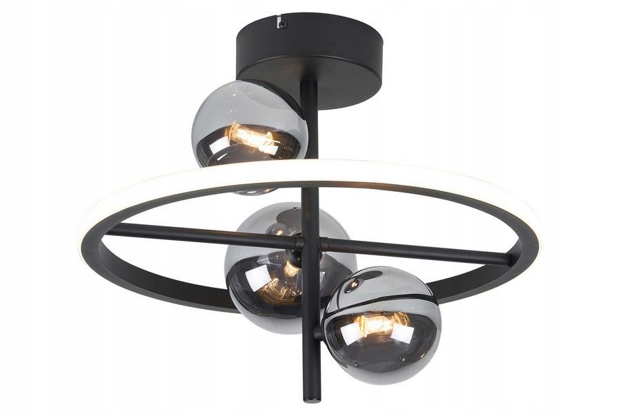 Krásná lampa Ticana Led G9 kouřová 3 skleněná stínítka, bubliny do obývacího pokoje