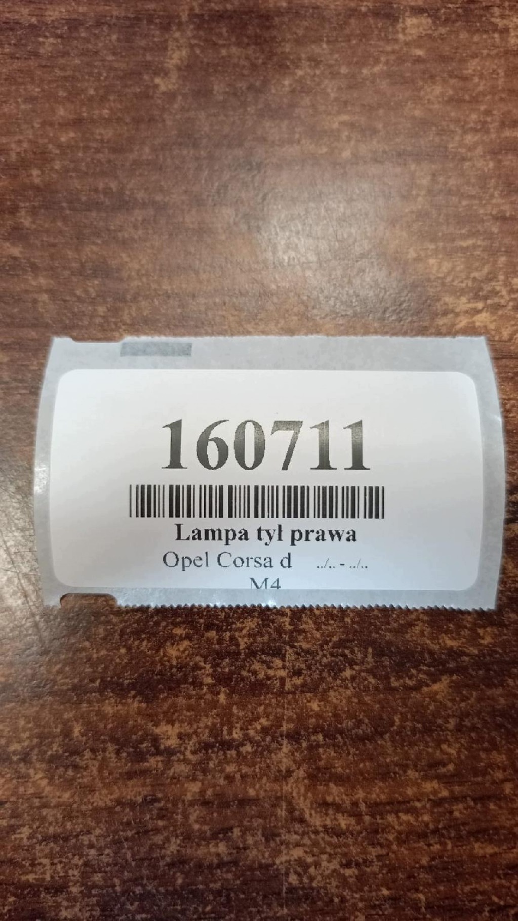 OPEL CORSA D light right rear part 13186351