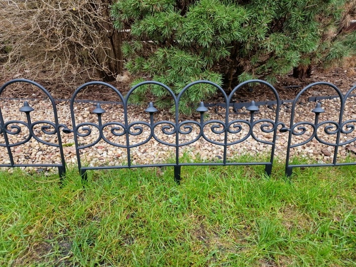 Dekoracyjny płotek ogrodowy palisada myśliwska 60x34 cm obrzeże ogrodu