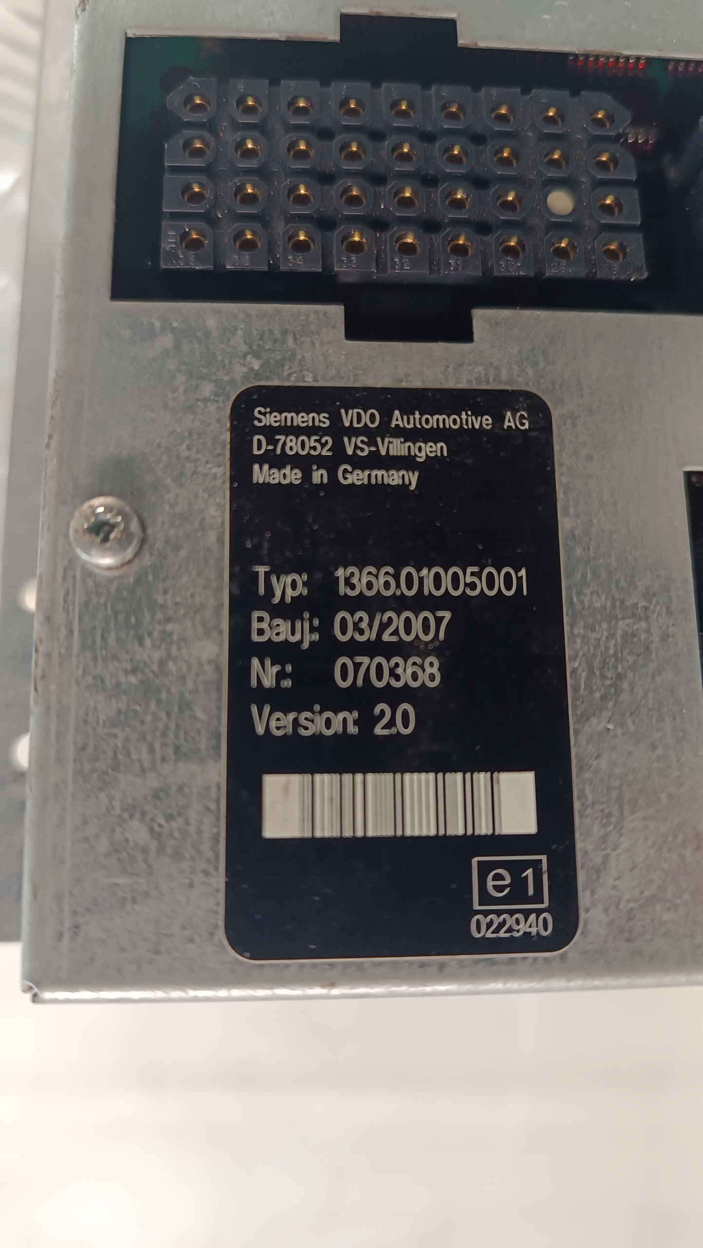 display LCD VDO SIEMENS 1366.01005001
