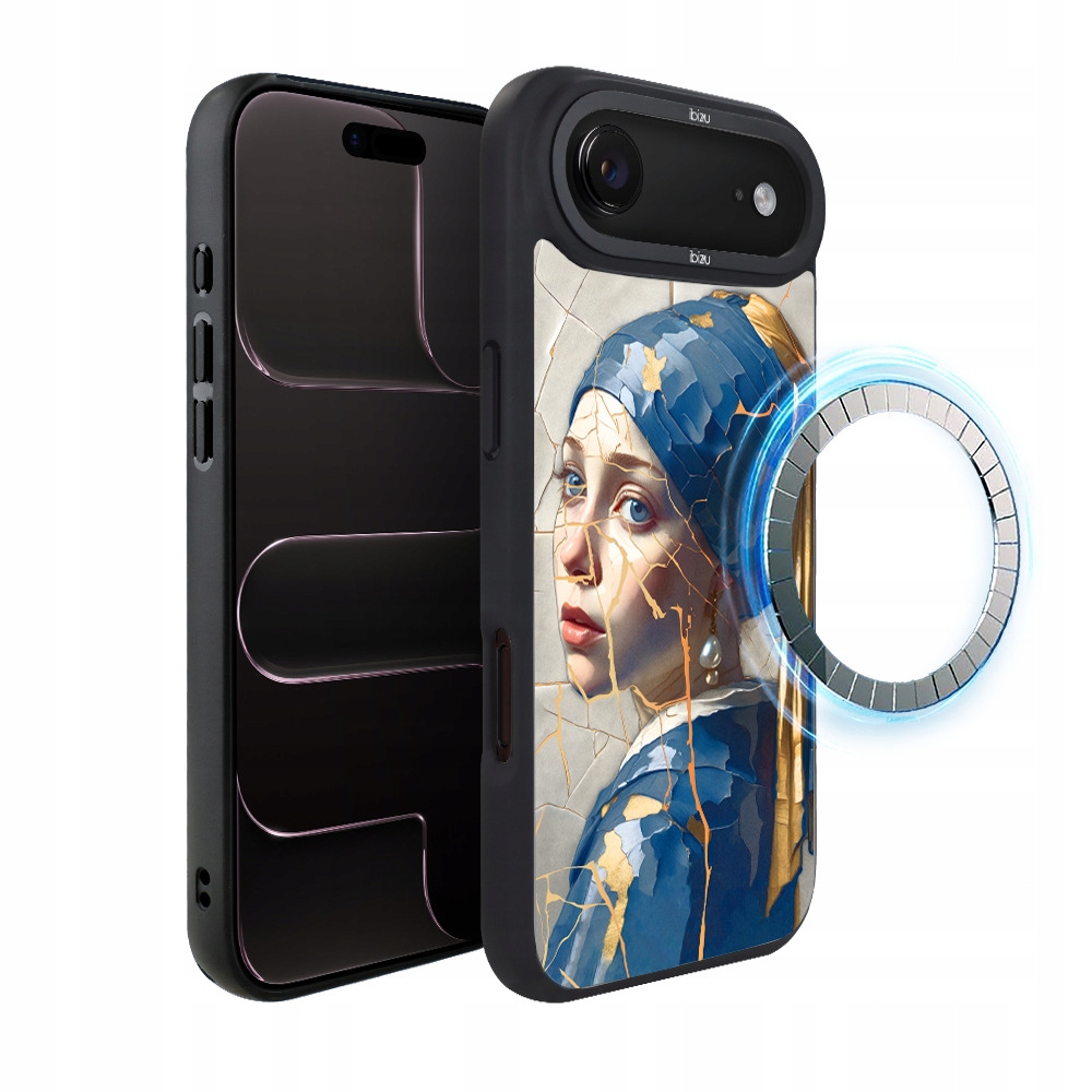 Pouzdro pro iPhone Air Ibizu DropGuard Matt s MagSafe, žena s perlou