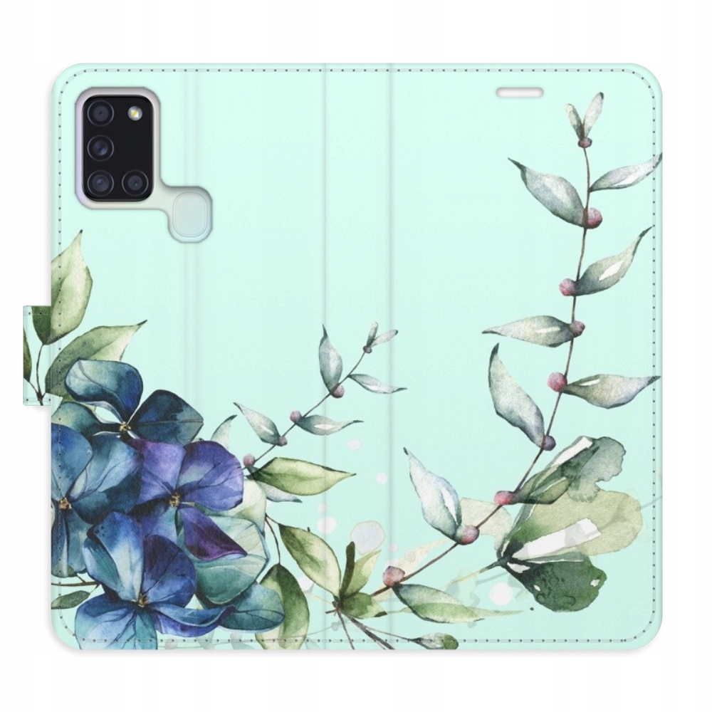 Etui z klapką iSaprio Blue Flowers do Samsung Galaxy A21s