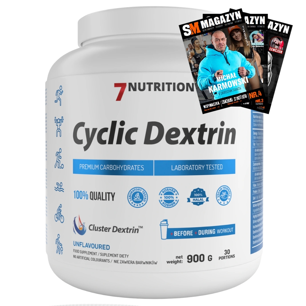 7NUTRITION Cyclic Dextrin 900 g Dextrin Zdroj Energie Před Cvičením