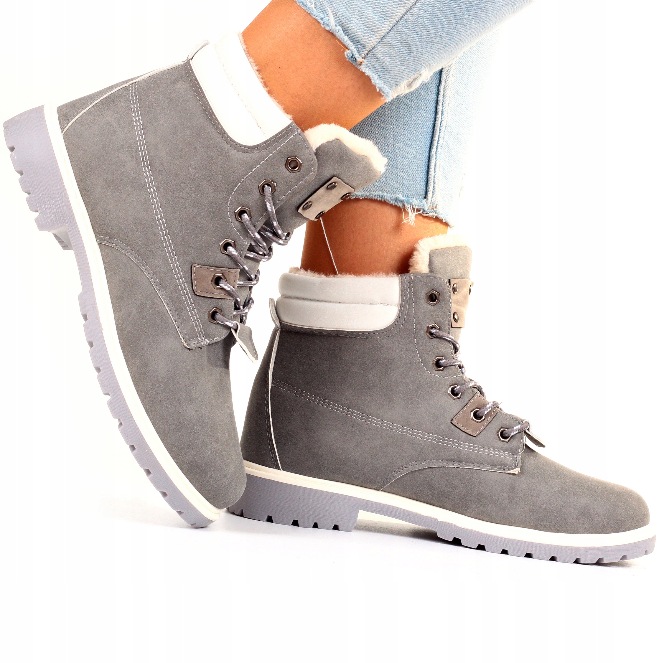 

Buty Zimowe Ocieplane Trapery Botki Timberki
