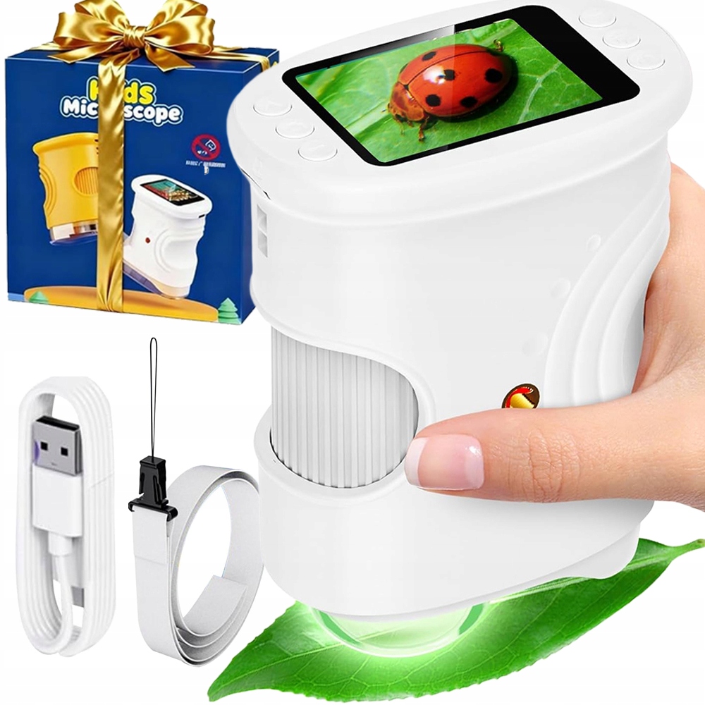 Digitální Mikroskop Kapesní Sada Pro Děti Led 2MP Přiblížení 1000x