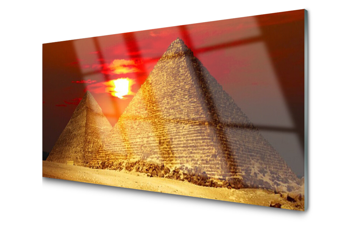 Dekoračný sklenený panel Dekor Pyramídy 100x50