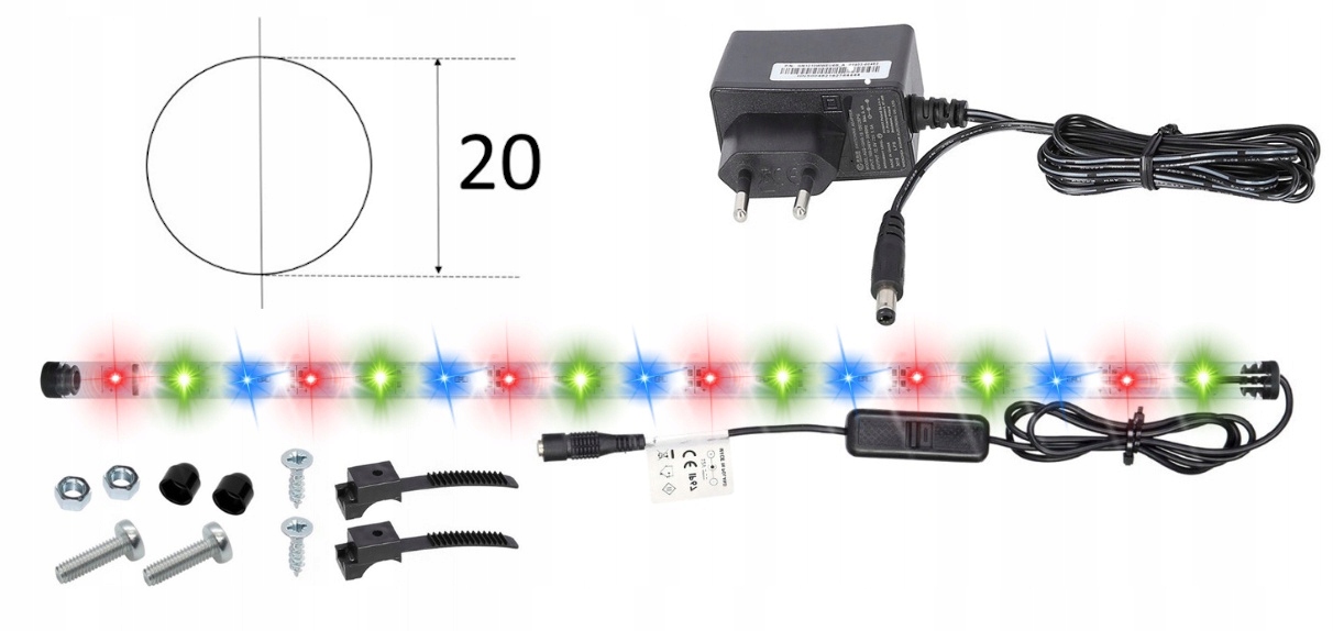 Levně 30 cm Led osvětlení do akvária, zářivka, lampa Grow Led Full Spectrum