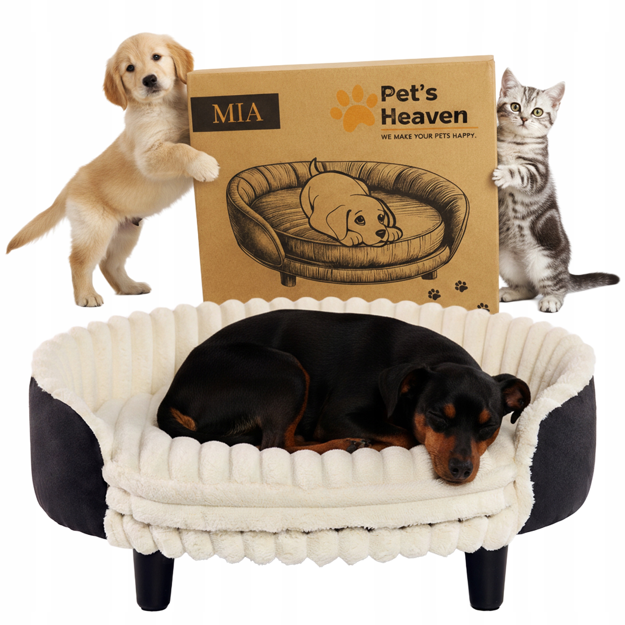 Pelíšek L 53x44 pro psa kočku – pohovka pro zvířata je estetická a kvalitní