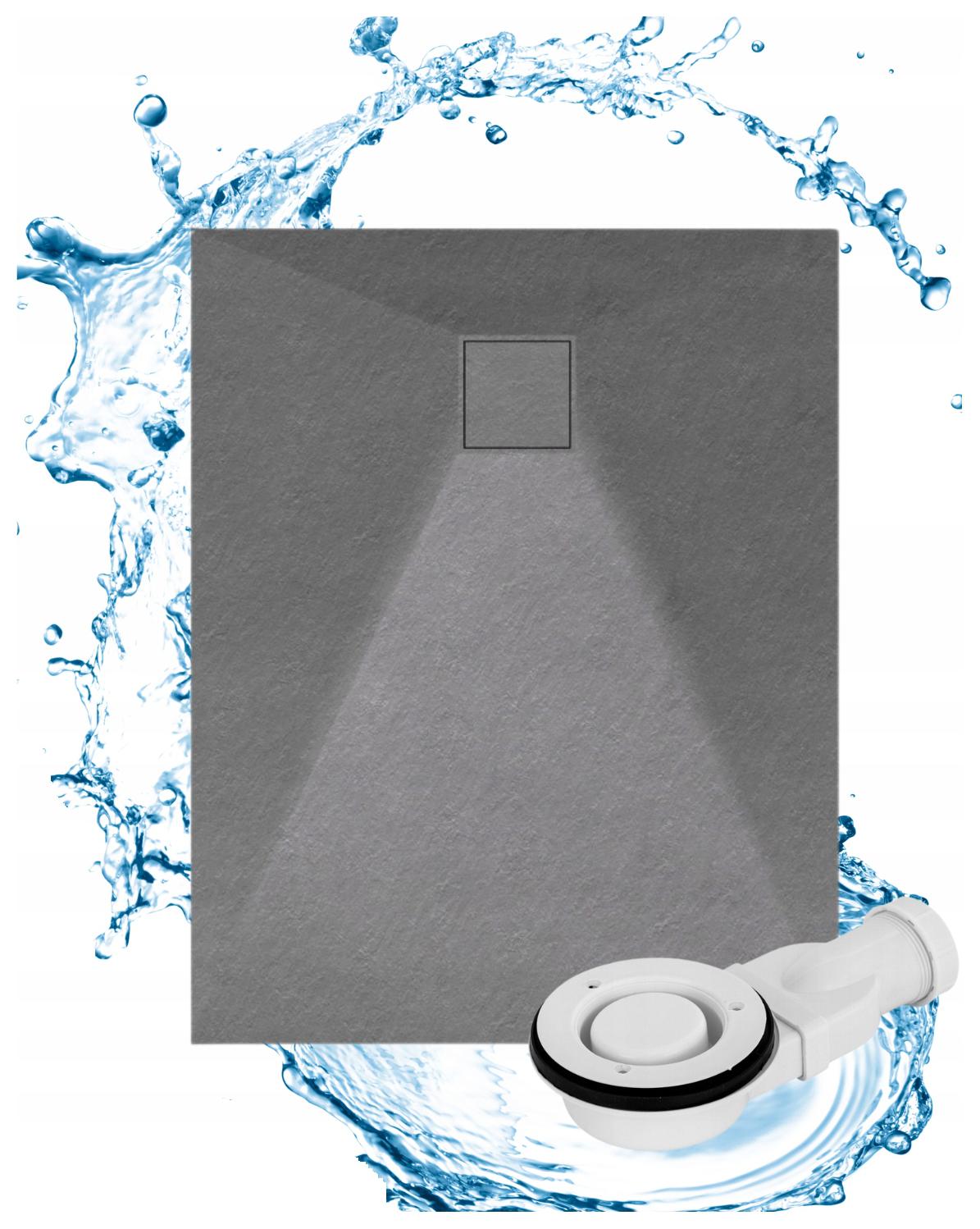 Sprchová Vanička Obdélníková 100x80 CM Šedá Smc Kompozit Teja