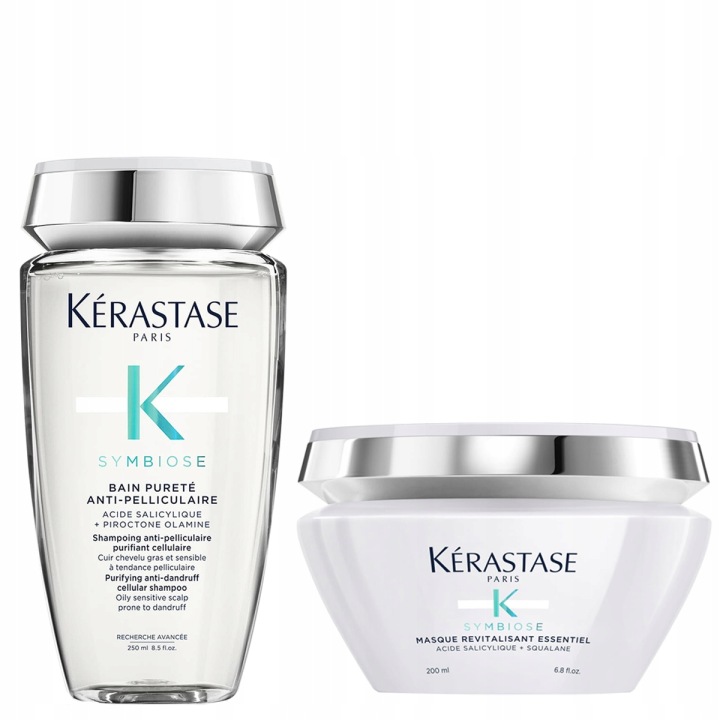 Kérastase Symbiose Zestaw Do Przetłuszczających Się Włosów Szampon Maska