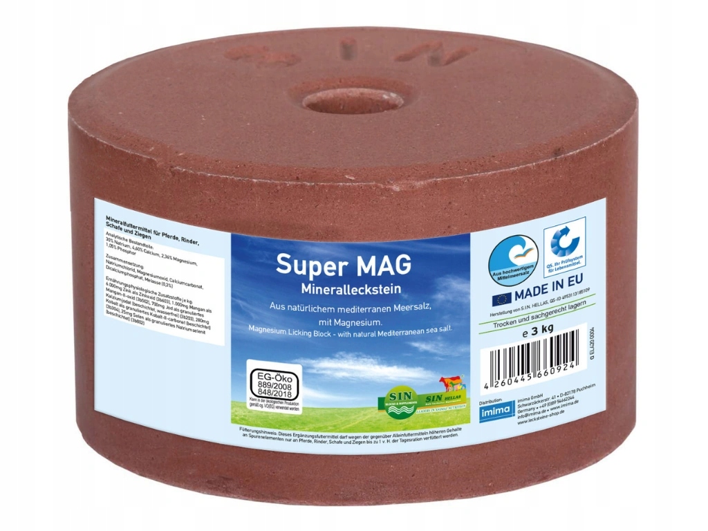 Lizawka mineralna dla koni, owiec, kóz, bydła Supermag z magnezem Imima 3kg