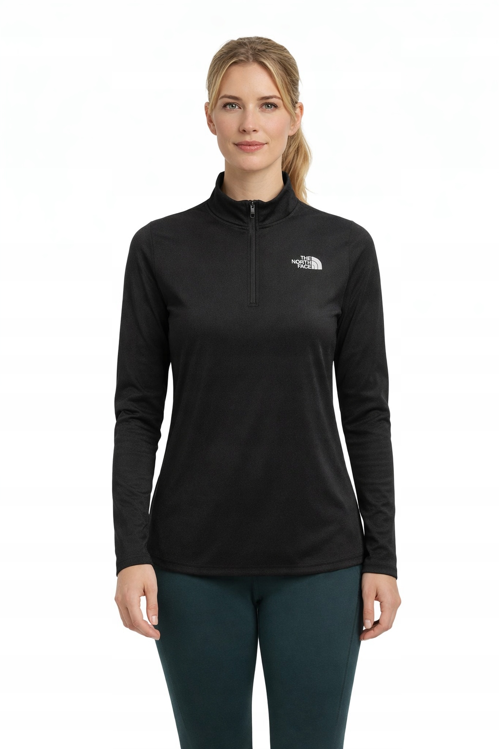 North Face Černá Halenka S Dlouhým Rukávem A Pologolfem Xs I4C