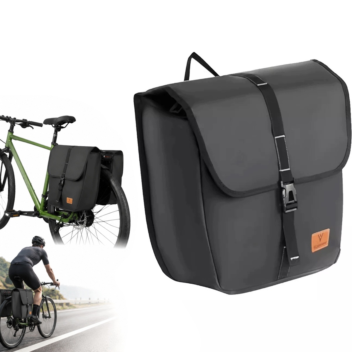 Sakwa rowerowa torba na bagażnik wodoodporna boczna tylna pojemna 20L