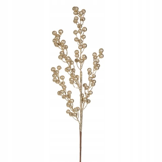 SZAMPAŃSKA GAŁĄZDKA NA CHOINKĘ Z BROKATEM 45 cm