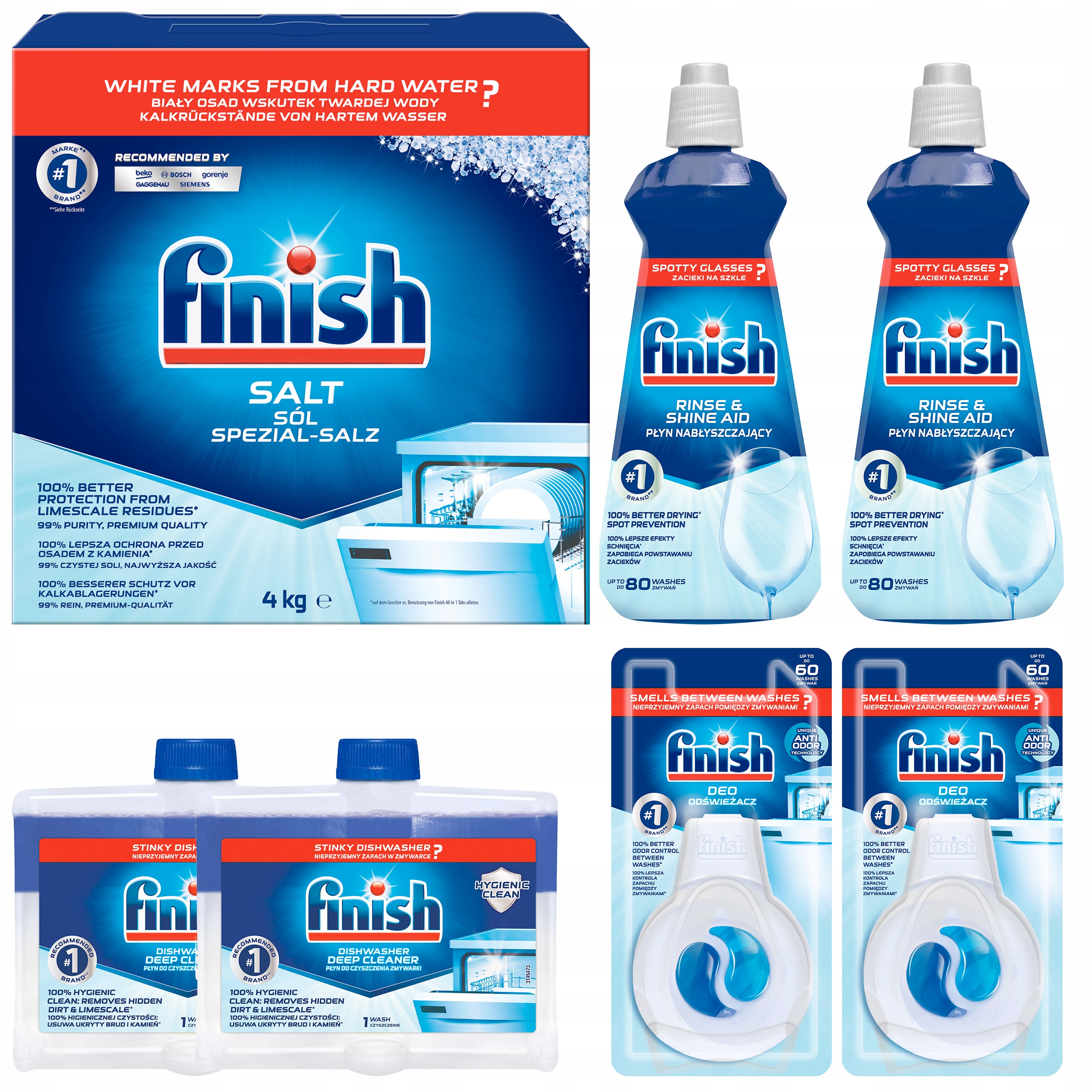 

Finish Zestaw Dodatków do Zmywarki Sól 4kg Z6