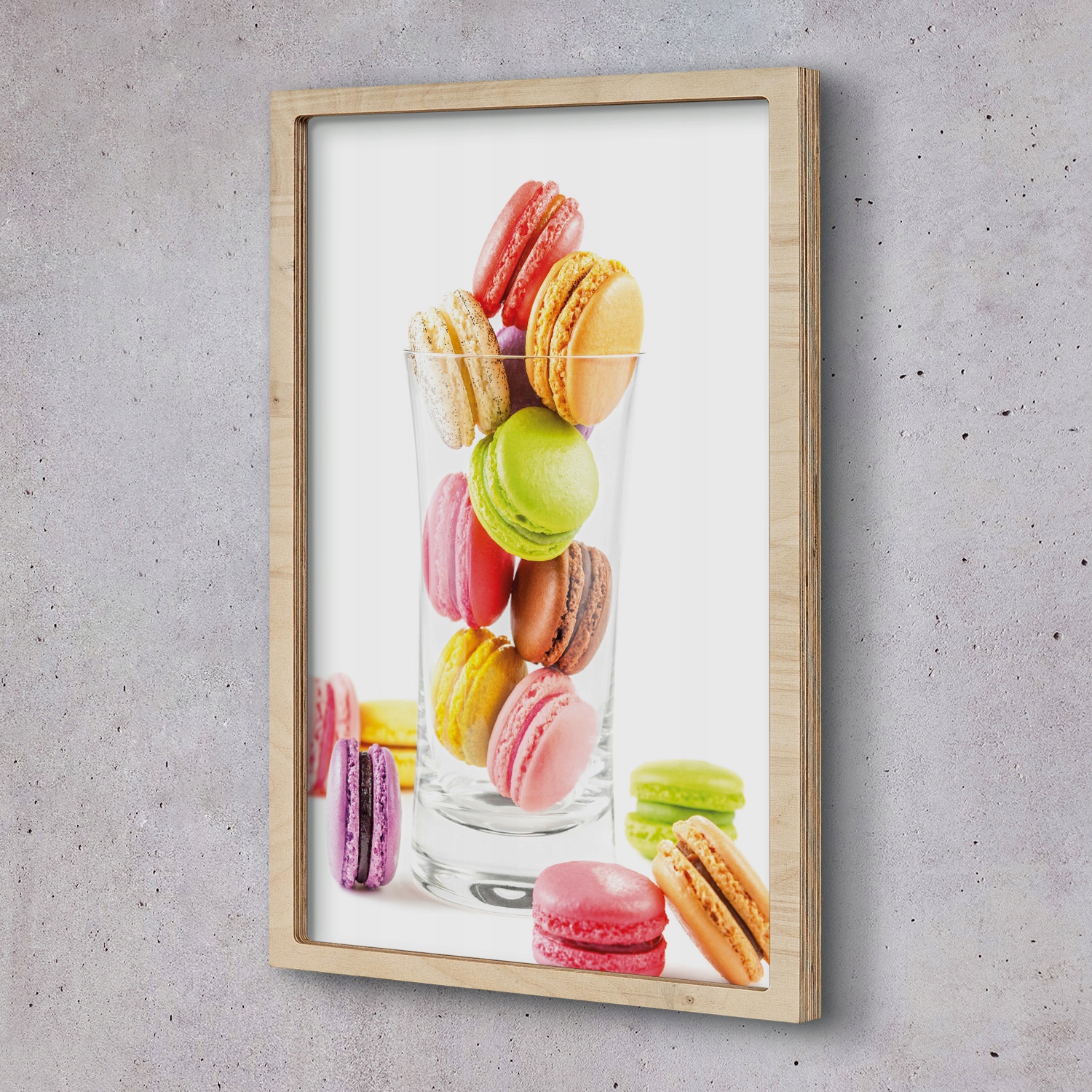 Obraz v dřevěném rámu Sušenky sklenice 40x60