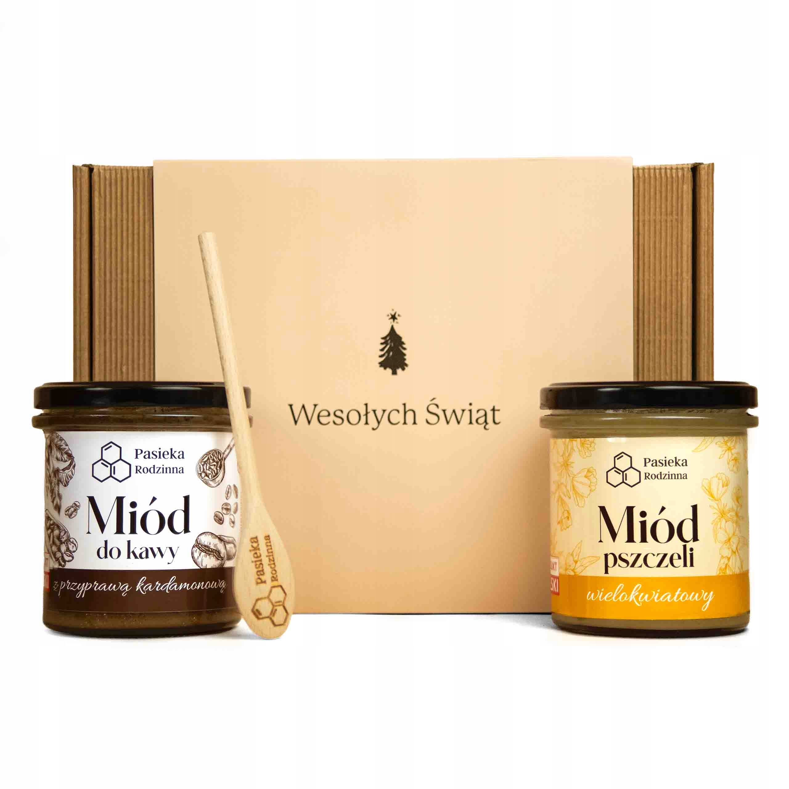 Levně Elegantní Dárková Sada dvou medů v krabičce s ozdobným obalem