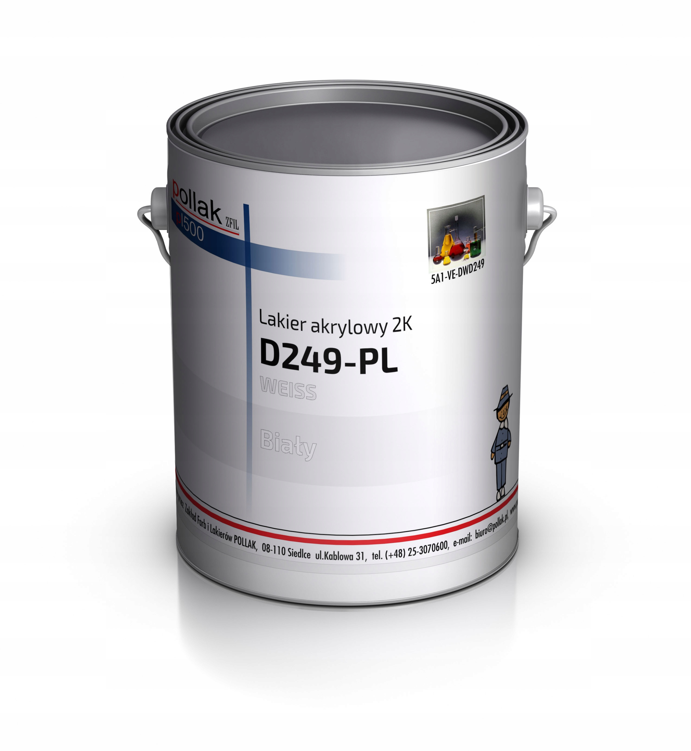 2K акриловий лак DAEWOO Weiss Білий D249 4 L