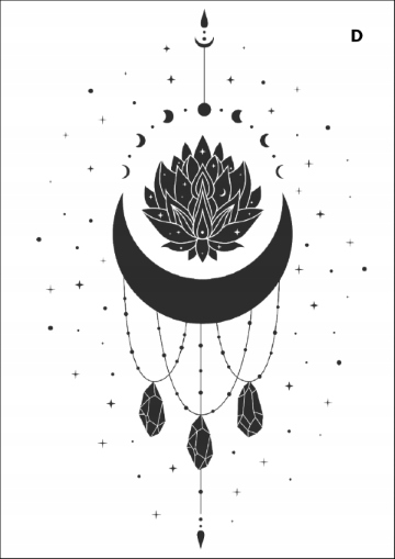 

PK16D Tatuaż zmywalny Księżyc dreamcatcher duży