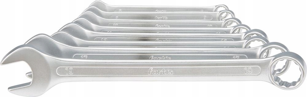 Kľúče očkoploché, sada 12ks 10-32mm Fortis