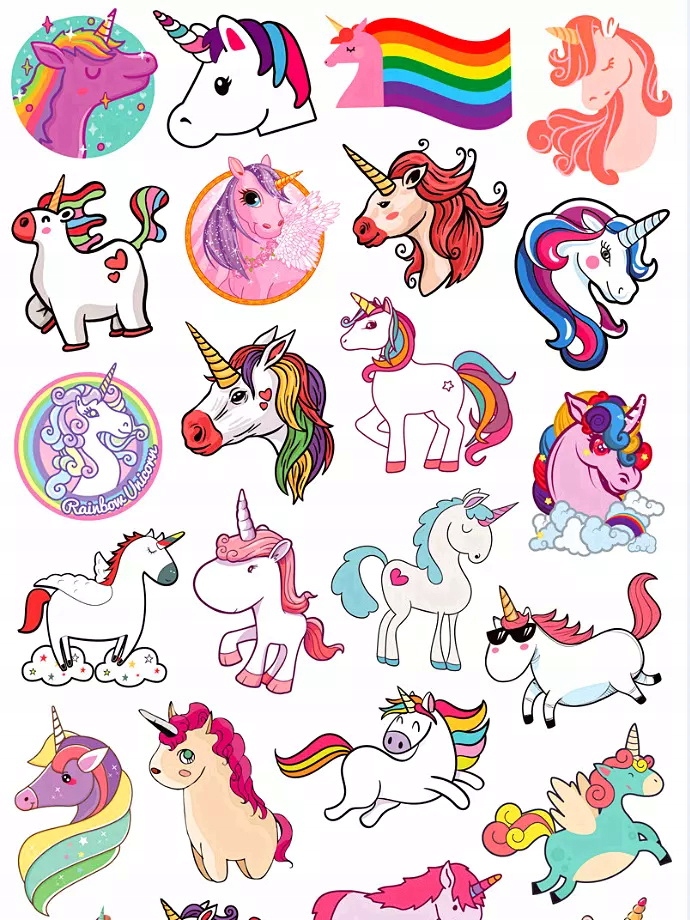

Sticker Bomb Naklejki Na Laptop MIX Jednorożec 50