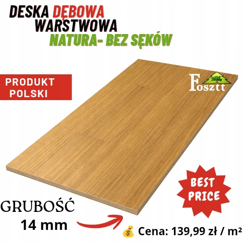 DESKA DĄB WARSTWOWA 14 mm | PODŁOGA | OGRZEWANIE PODŁOGOWE | NATURA |