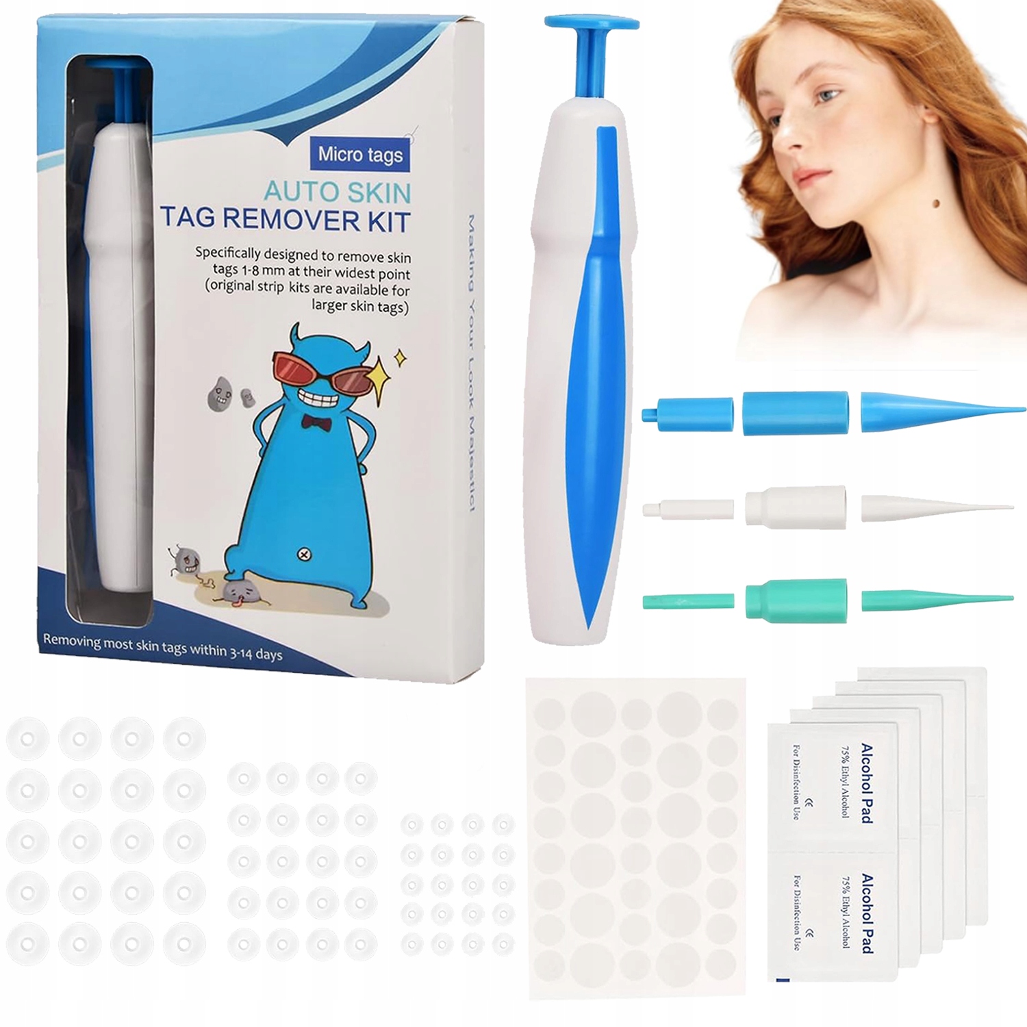 Sada na odstraňování kožních výrůstků, sada 2 v 1