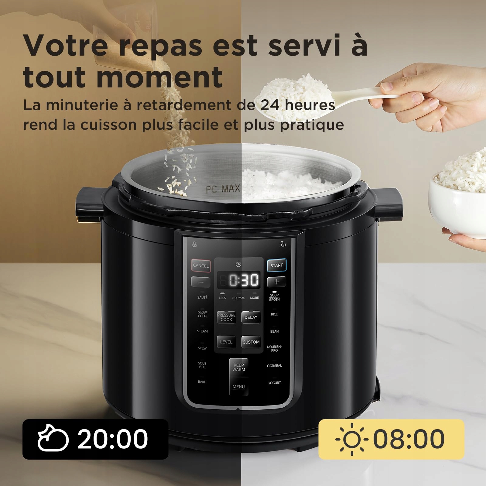 MIDEA Elektryczny Multicooker 9w1 12 Programów Jogurtownica Wolnowar 6L — miniatura 8