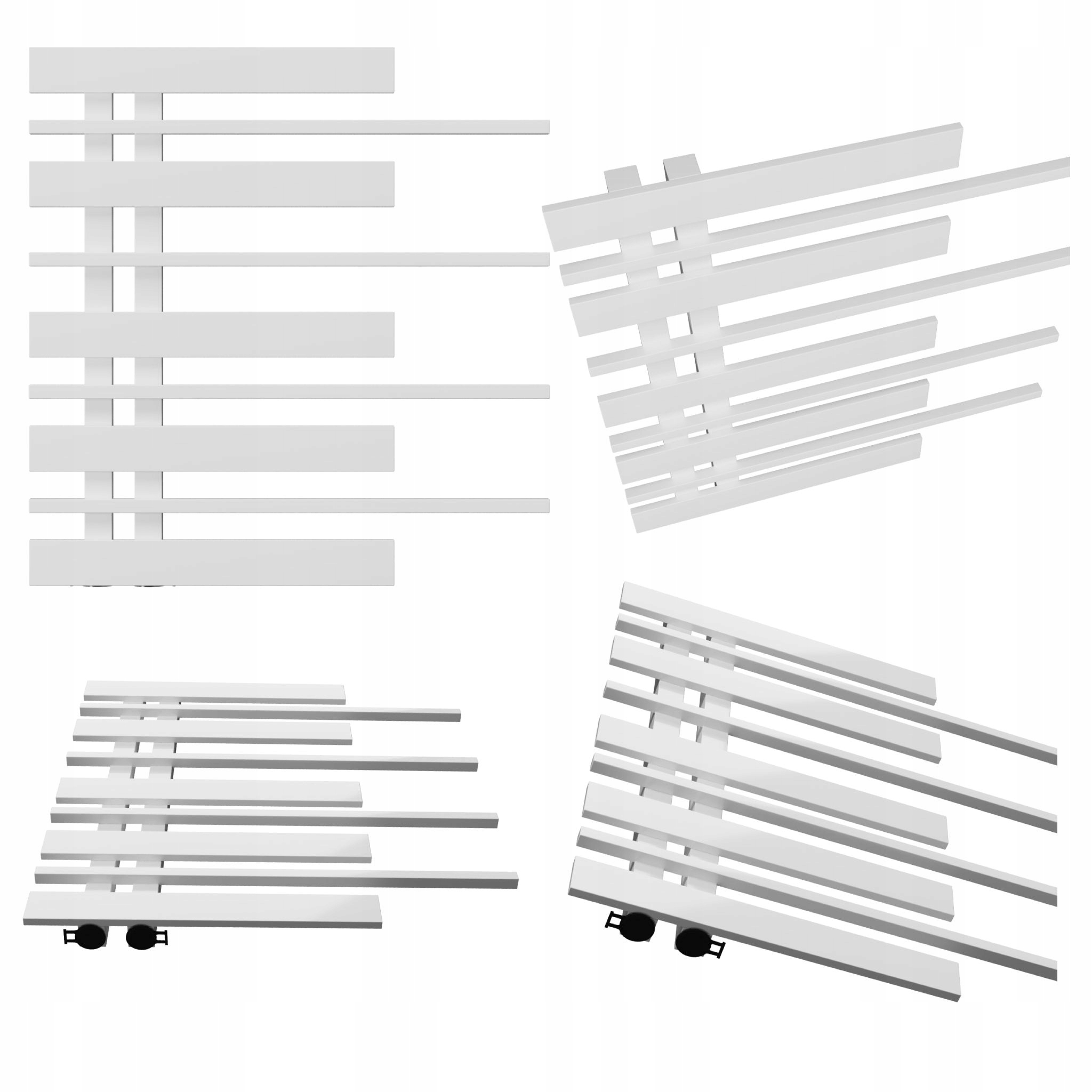 Dekoratívny radiátor Piano Ľavý 585x570 Biely Mat Struktura