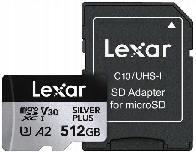 Paměťová karta microSDXC Lexar Silver Plus 512 Gb Uhs-i U3 V30 A2