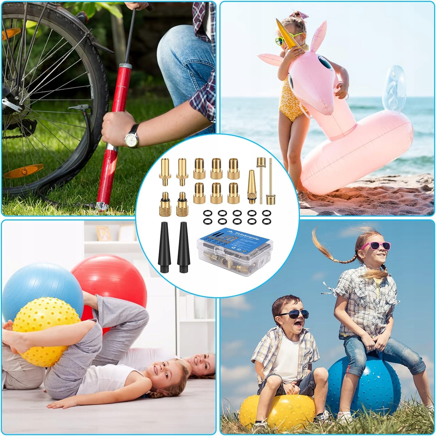 ZESTAW ADAPTERÓW DO ROWERA 32x ADAPTERY DO WENTYLA ROWEROWEGO DV/SV/AV Marka inna