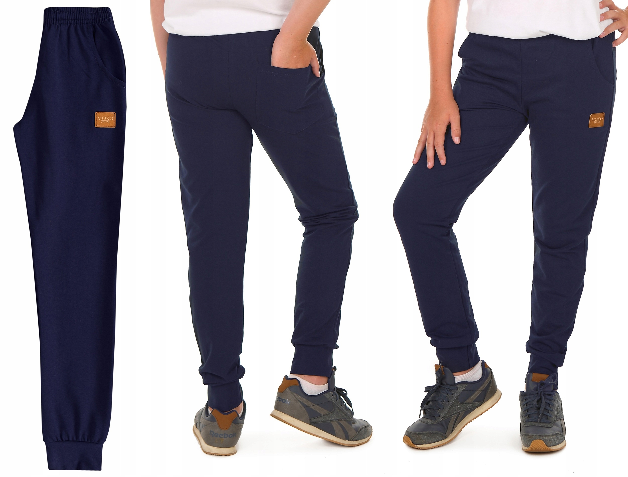 Spodnie dresowe dziewczęce SUPER JAKOŚĆ dres r.158granat Produkt PL Rozmiar (new) 158