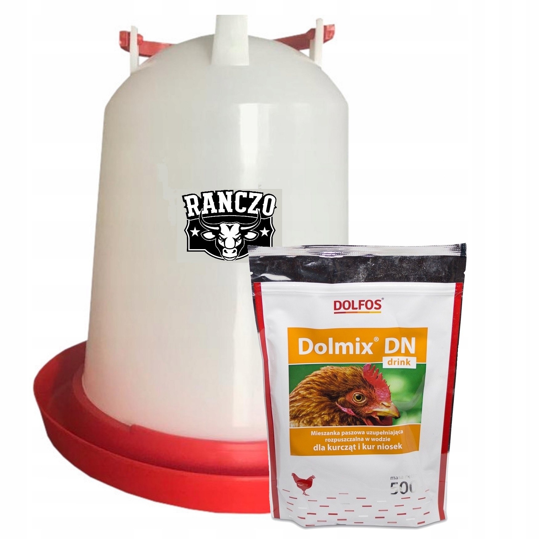 POIDŁO DLA DROBIU kur kaczek 6L + WITAMINY DOLFOS
