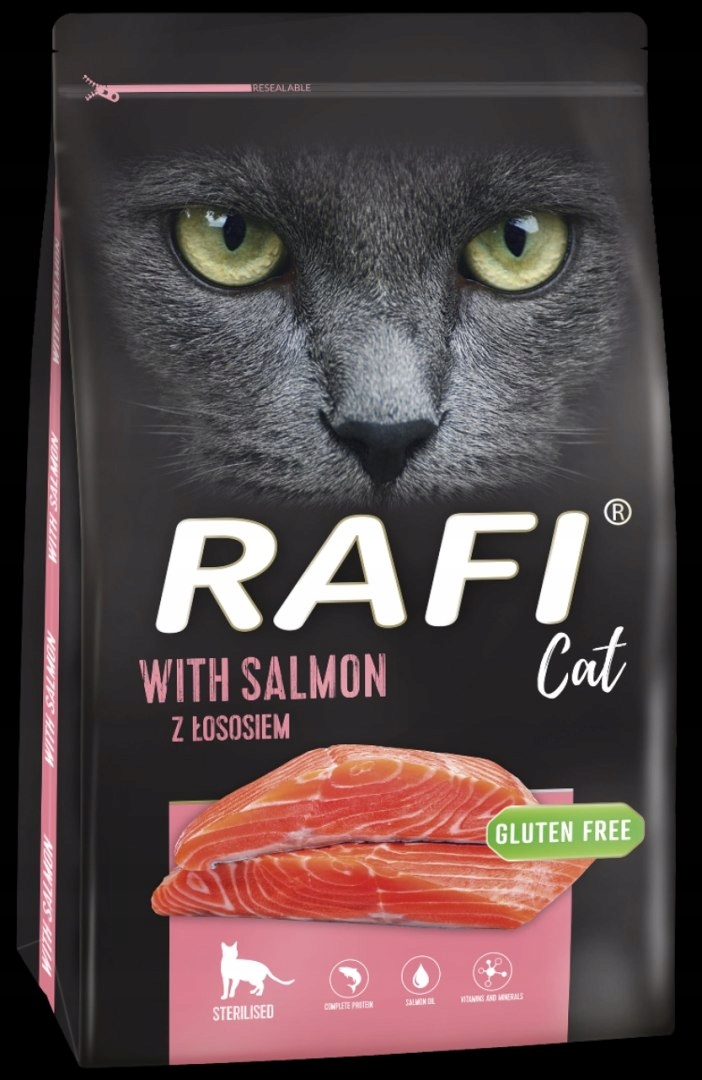 Dolina Noteci Rafi Cat Krmivo Suché pro sterilizované kočky s lososem 7 kg
