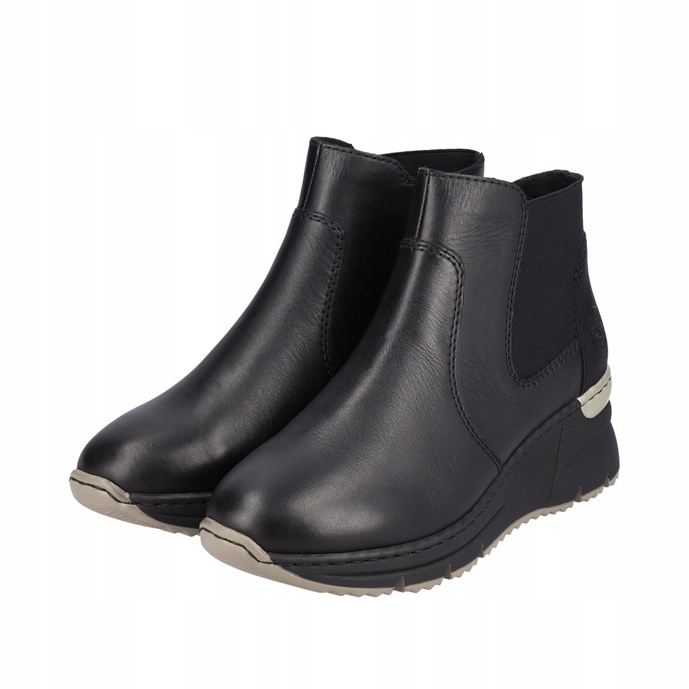 Rieker dámské kotníkové boty, kožené, s klínkem vel 40