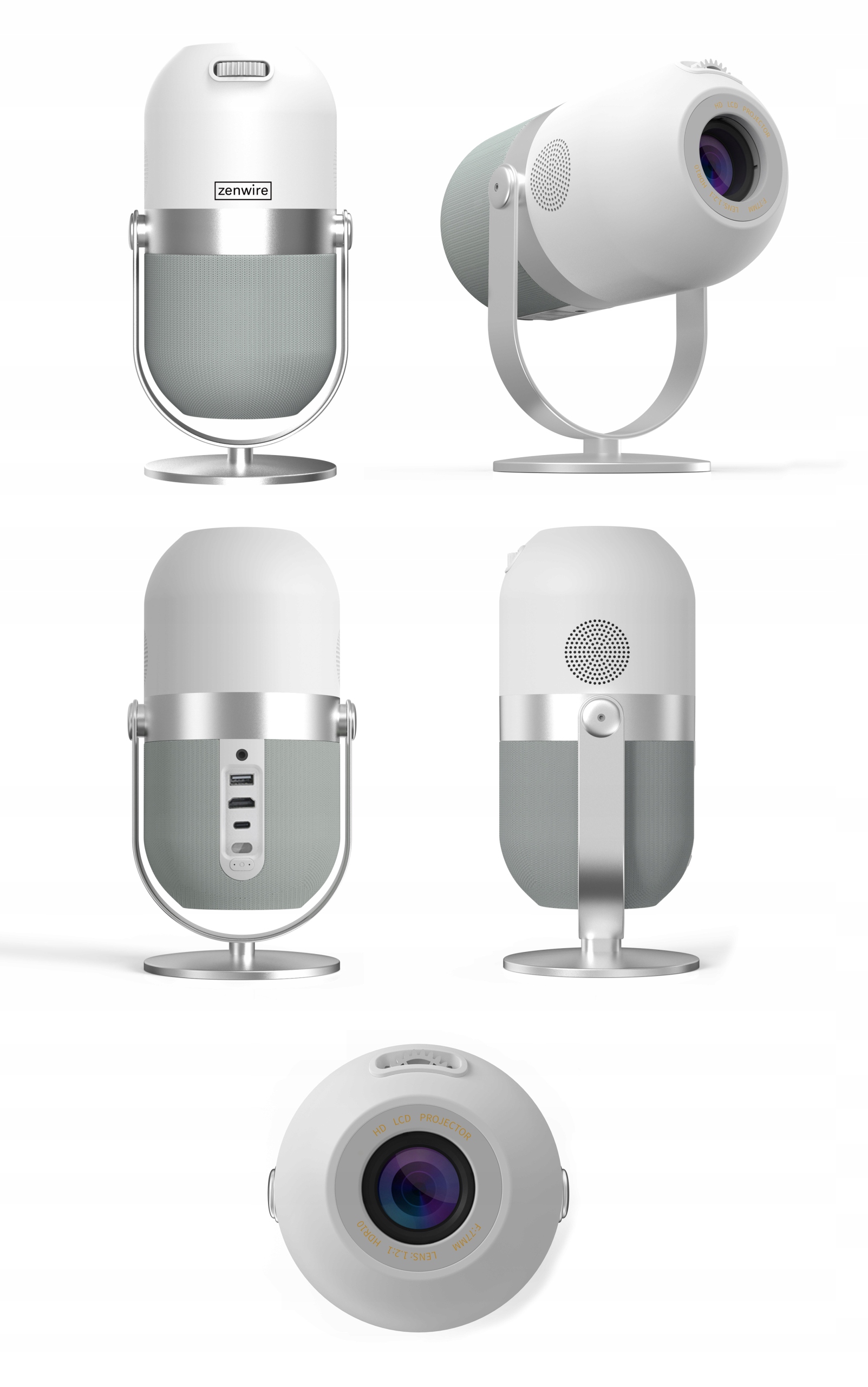 MINI PROJEKTOR OBROTOWY 360 ANDROID WiFi PRZENOŚNY RZUTNIK FULL HD USB HDMI Rozdzielczość podstawowa (px) 1280 x 720