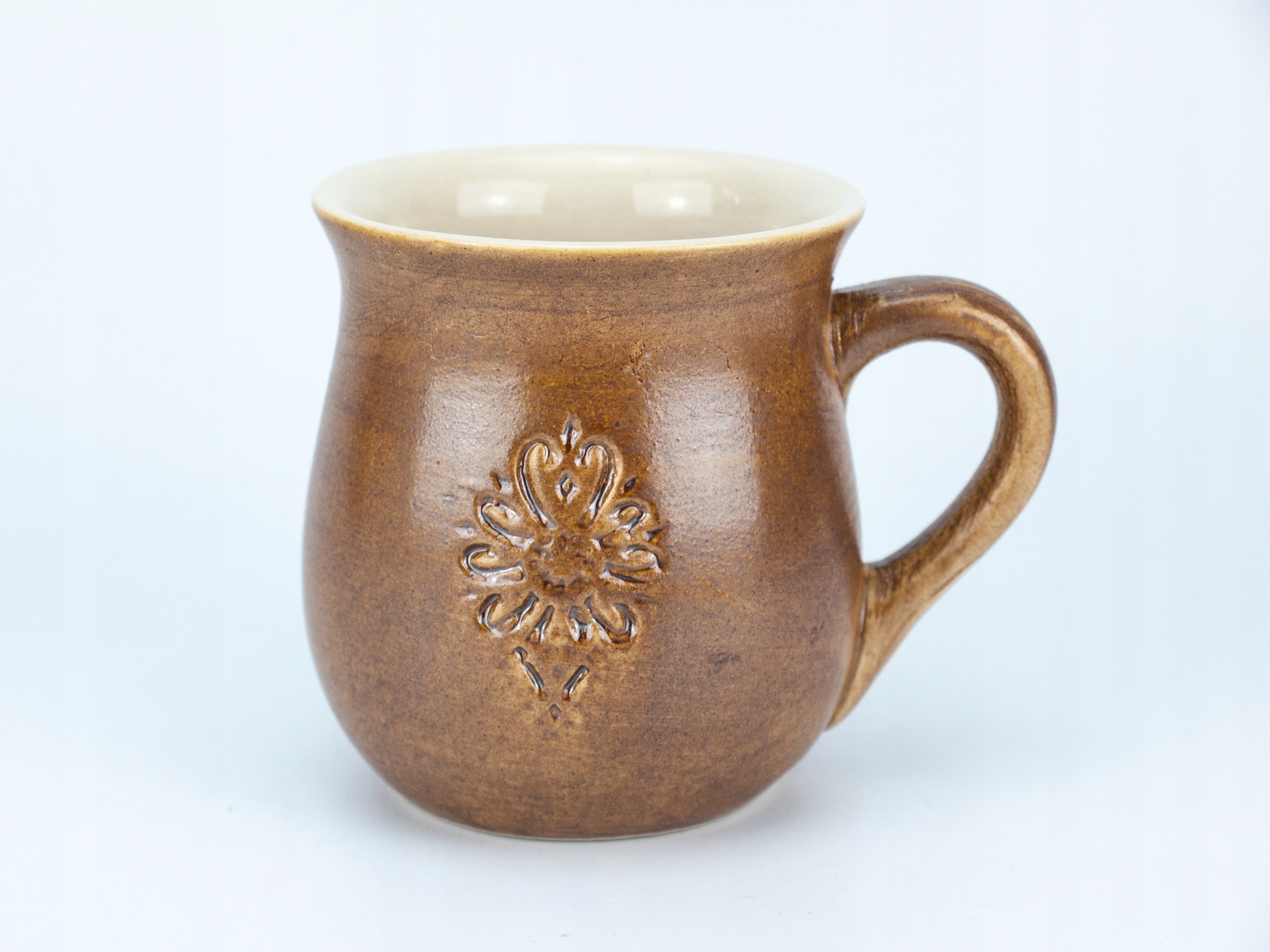 gliniany kubek kamionka 0,4L Kołda Będzin szarotka zdobiony folk parzenica Marka inna