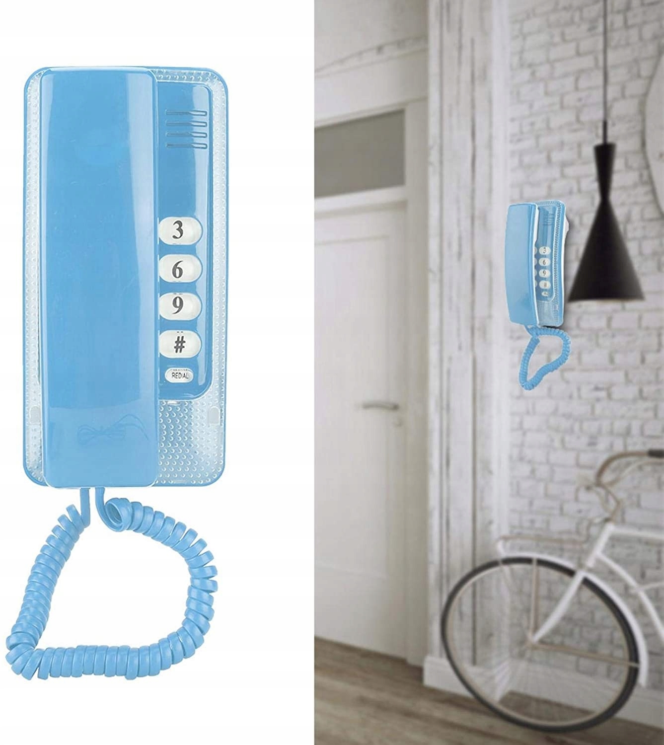 Bezprzewodowy telefon stacjonarny bez ekranu, łatw Marka inna