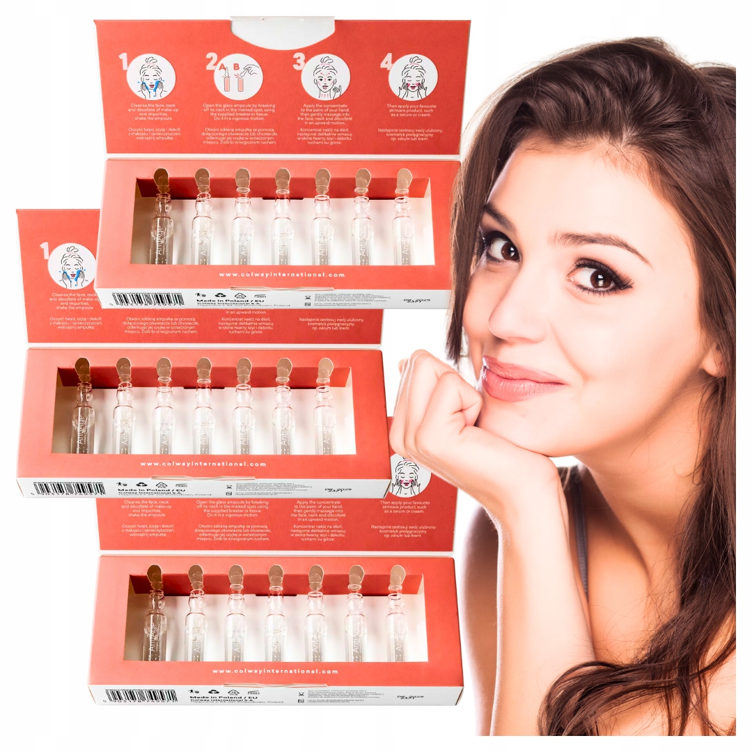 3x liftingové ampule Skin lift Colway okamžitě zpevňují pokožku