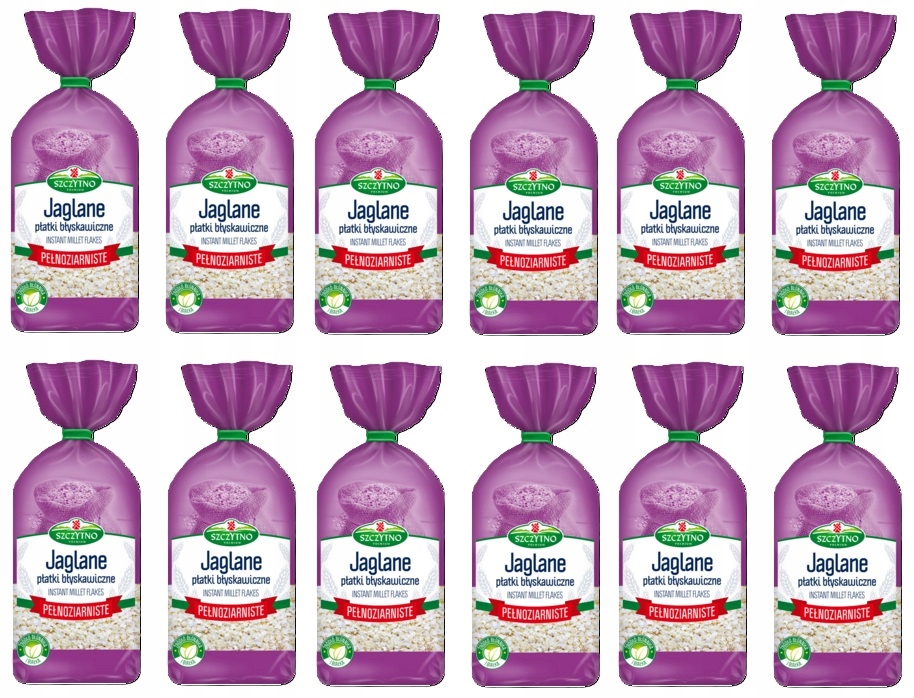 Levně 12 x 400 g Szczytno Celozrnné jáhlové vločky Karton