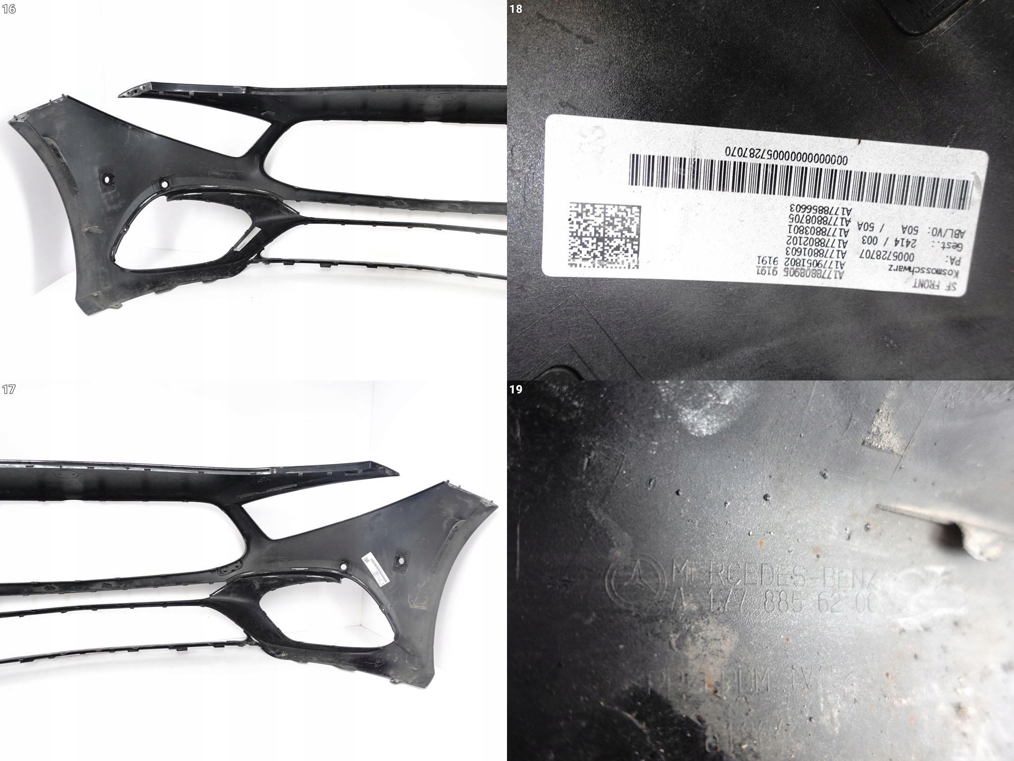 MERCEDES A-KLASA W177 45 A45 AMG 18- bumper front *PDC*