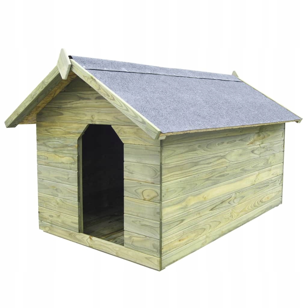 Levně Bouda pro psa VidaXL dřevo vým. zev. 1 cm x 1 cm x 1 cm